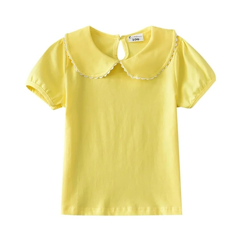 4 for $20 
Yellow Kids Shirt with Peter Pan Collar